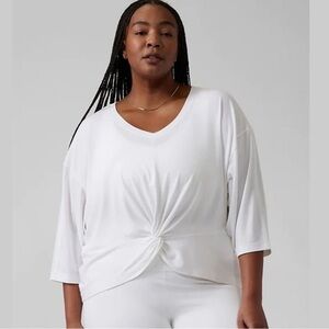 Athleta Embody Twist Front Top White 2X